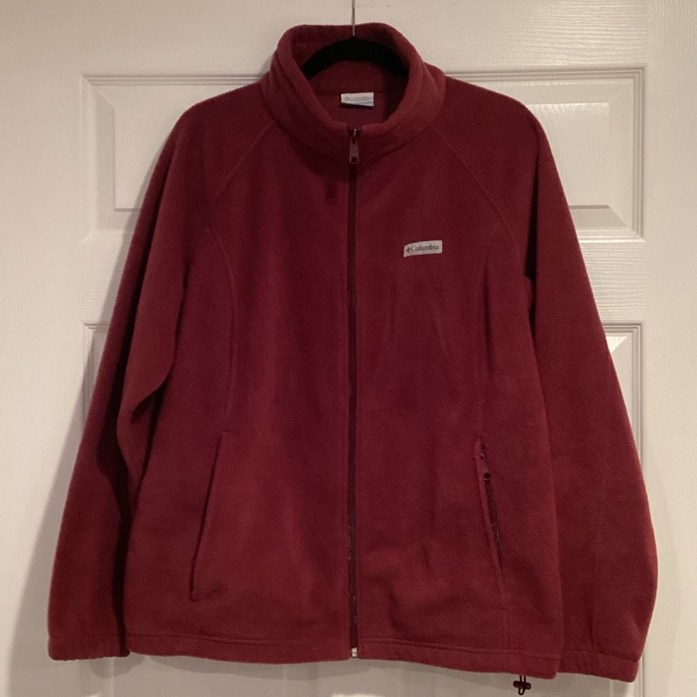 Columbia Burgundy Fleece Jacket